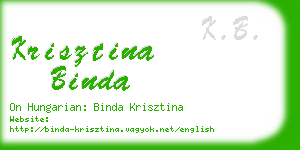 krisztina binda business card